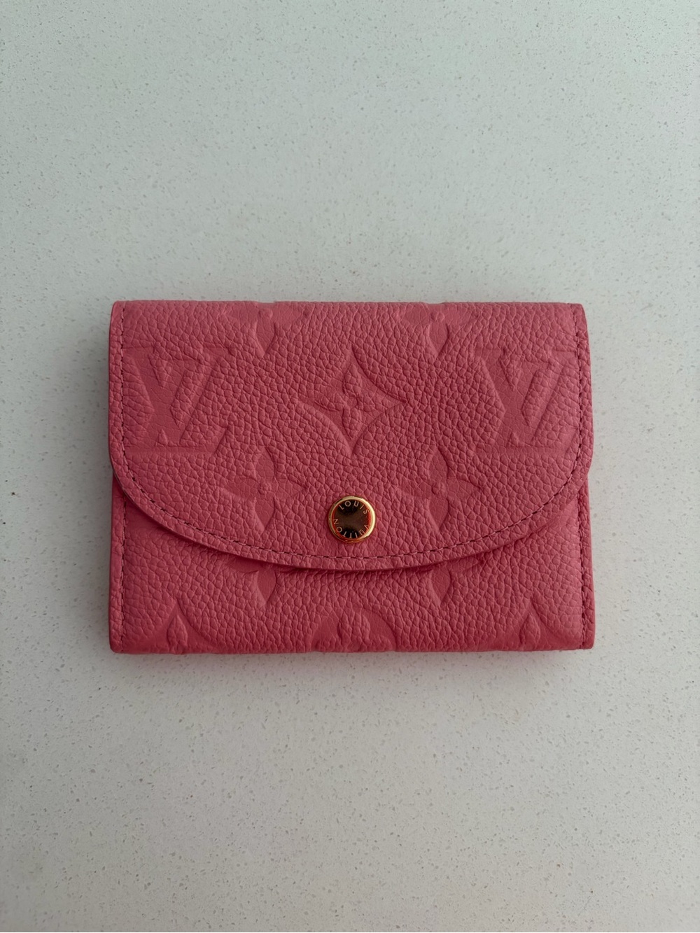 Louis Vuitton Pink coral Rosalie card holder